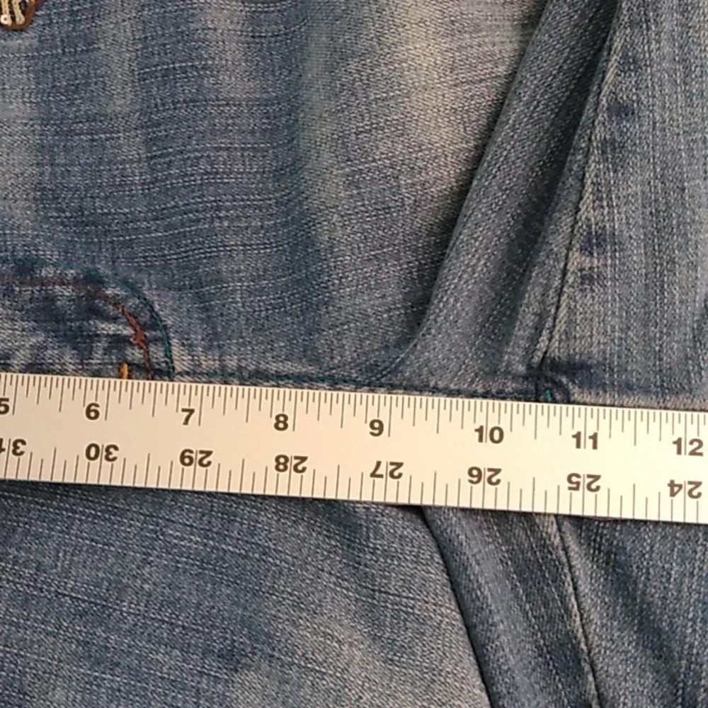 VENEZIA BOHO, COTTAGE CORE EMBROIDERED, BEADED, HIGHWAIST, STRAIGHT LEG, JEANS - Picture 7 of 10